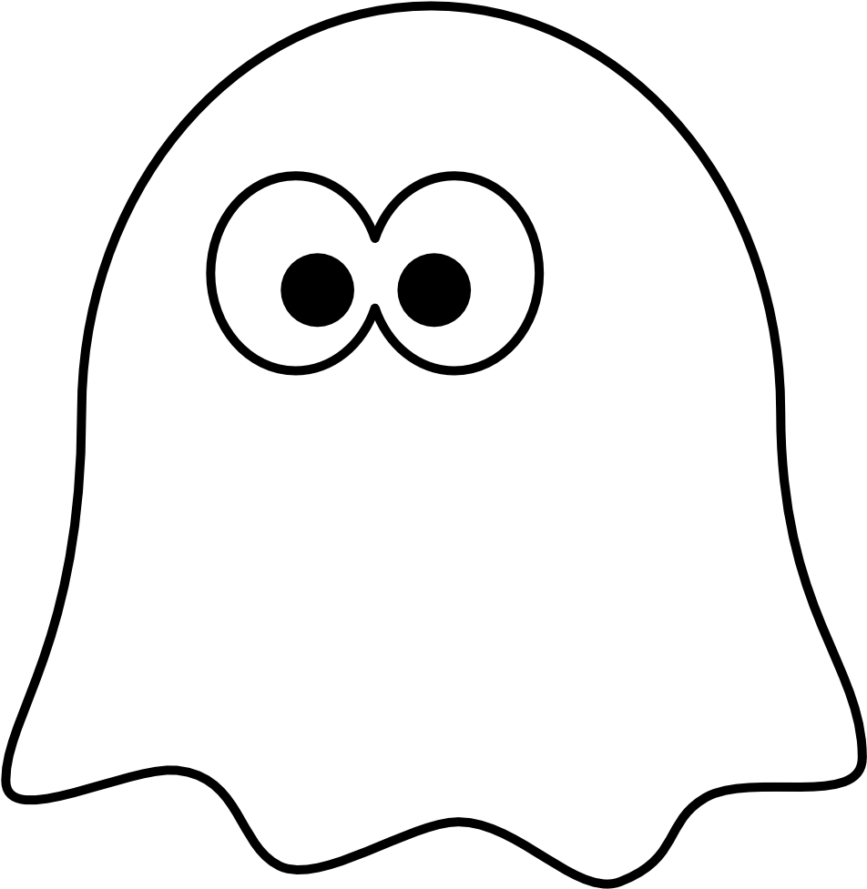 Ghost - Clipart - Black - And - White - Grey Ghost Clip Art (555x601), Png Download