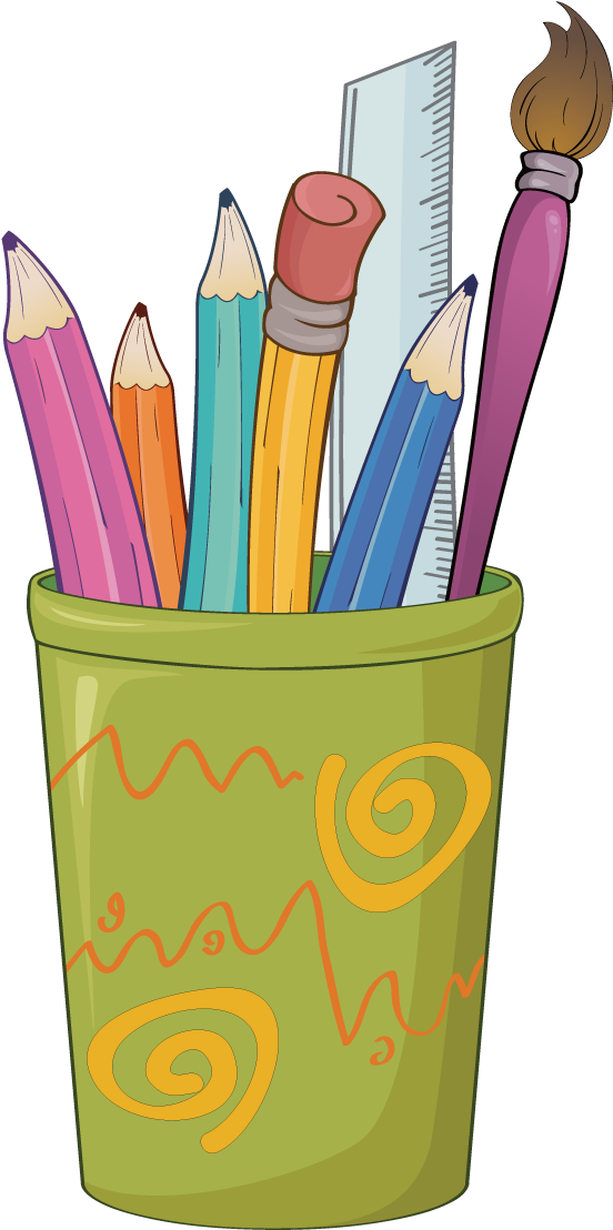 Paper Colored Pencil Drawing Clip Art - Stationery Drawing (1276x1276), Png Download