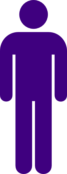 How To Set Use Purple Male Toilet Sign Clipart (228x587), Png Download