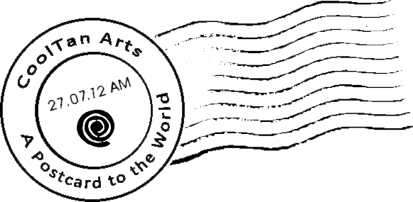 Postmark New With Swirl - Post Card Stamp (581x285), Png Download