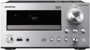 S Front R976x488 \ - Onkyo Cr-n765 Silver Network Mini Hi-fi System (640x320), Png Download