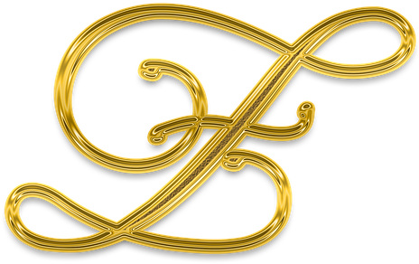 Letter, Litera, Monogram, Golden, Gold, Decorative - Png Monogram Golden (720x720), Png Download