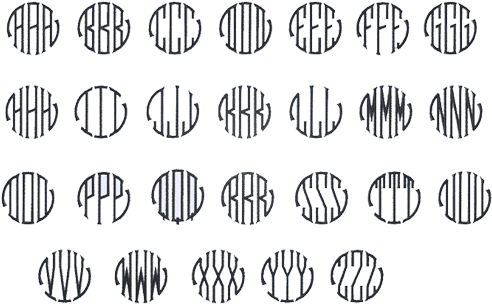 Style - Circle Seal Monogram Font (500x312), Png Download