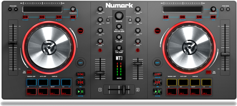 Virtualdj Le V8 Included - Numark Mixtrack 3 All-in-one Virtual Dj Controller (800x450), Png Download