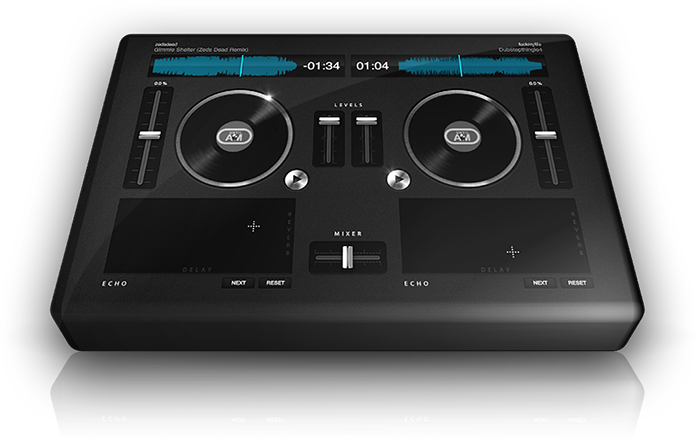 Open Mixer - Simple Dj Turntable (696x440), Png Download