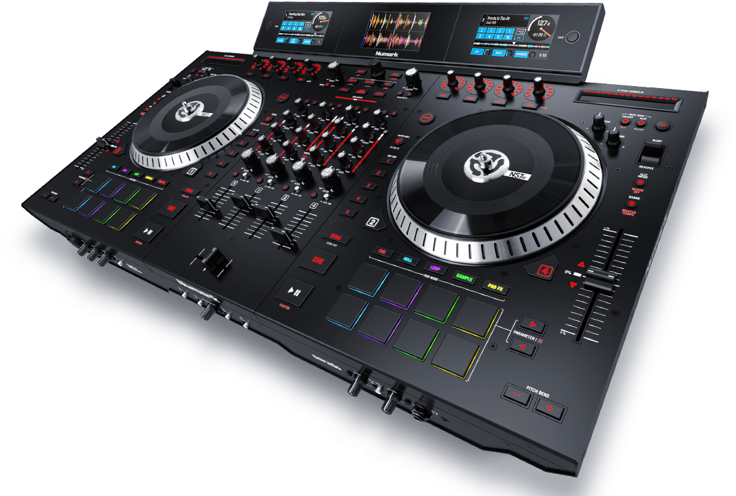 Ns7iii The Best Hands-on Controller Money Can Buy - Numark Ns7 Iii 4 Deck Serato Controller (1200x750), Png Download