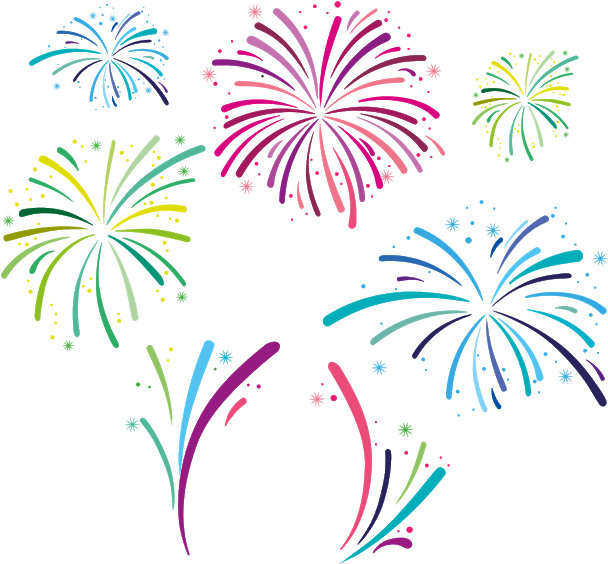 Clipart Png Crackers - Feux Artifice (640x569), Png Download