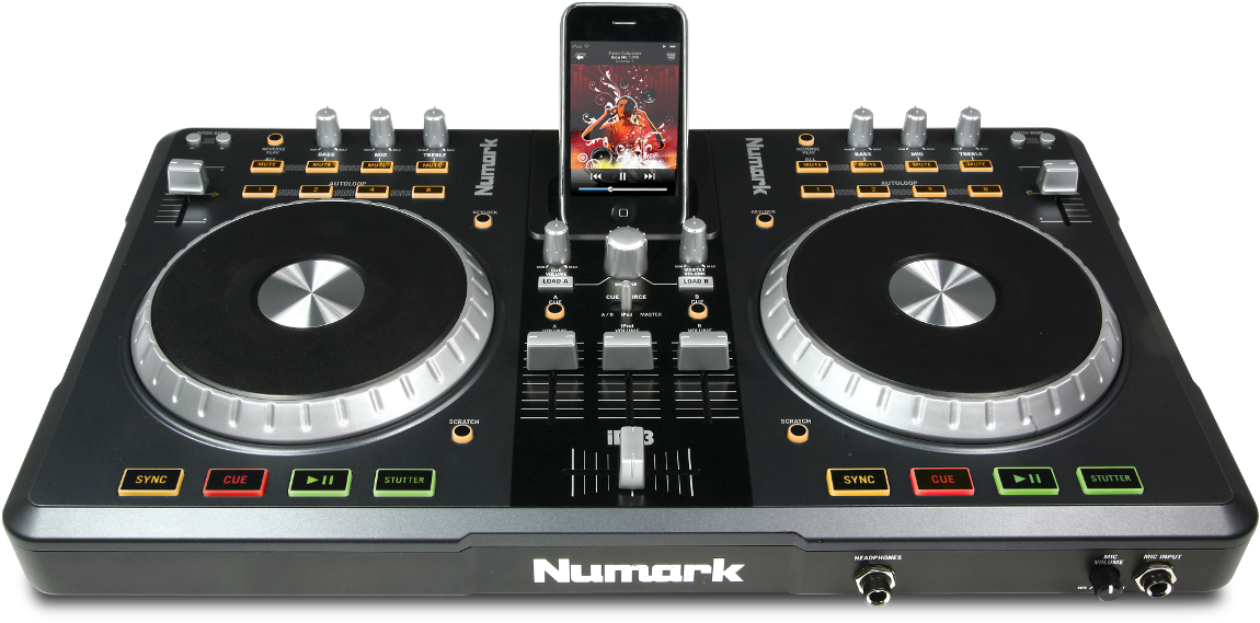 Dj Setup Png Image Black And White Download - Numark Mixtrack Pro (1241x660), Png Download