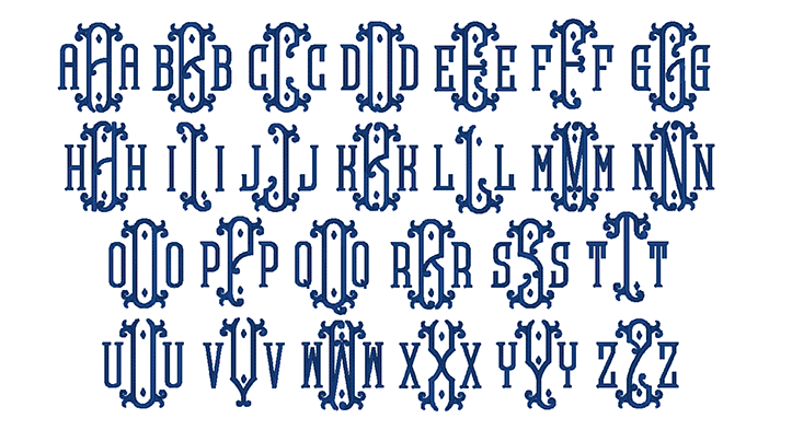 Vintage Embroidery Font, Antique Embroidery Font, Monogram - Embroidery (800x450), Png Download