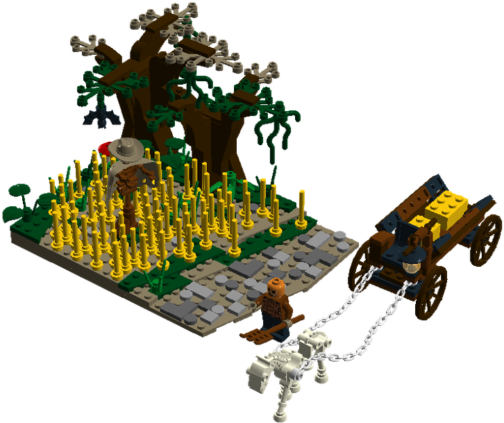 Haunted Corn Field - Lego (1050x900), Png Download