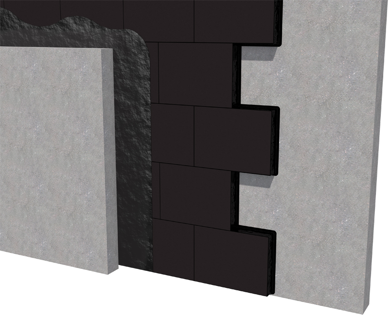 Foamglas® Slabs With Cold Adhesive Pc® - Wall (800x651), Png Download