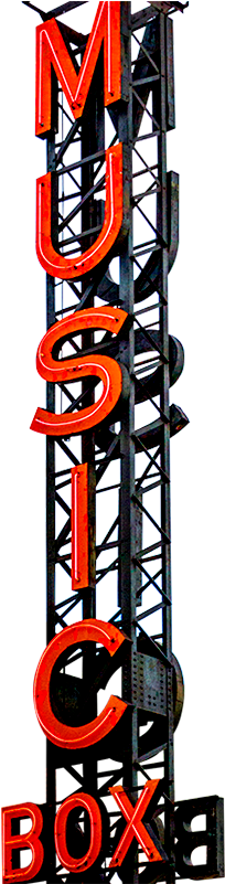 Watch The Trailer - Music Box Theatre Sign (210x800), Png Download