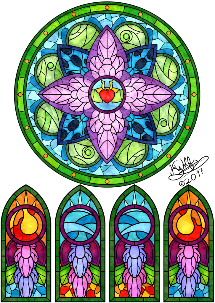 H-stallionwolf, Changedling, Changeling, Changeling - Stained Glass (726x1024), Png Download