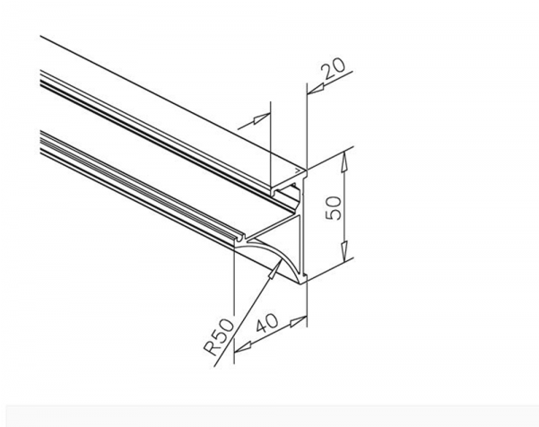 Glasplattenprofil Edelstahl-design 50x40 Mm (600x600), Png Download