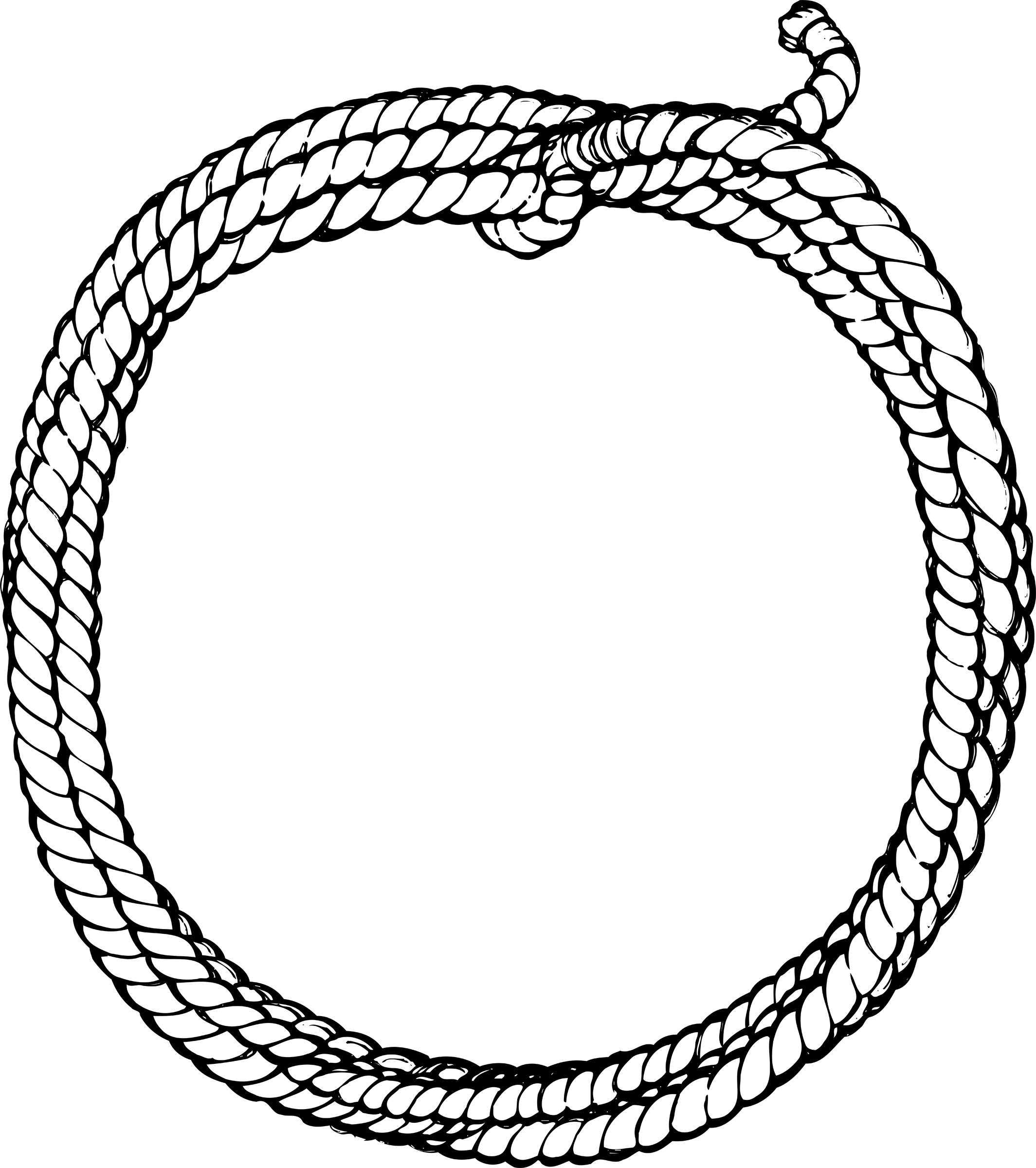 Rope Circle Png - Cowboy Rope Drawing Easy (2129x2400), Png Download