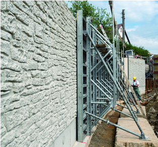 Tie Rod Free Fair Faced Concrete - Retaining Wall (473x290), Png Download