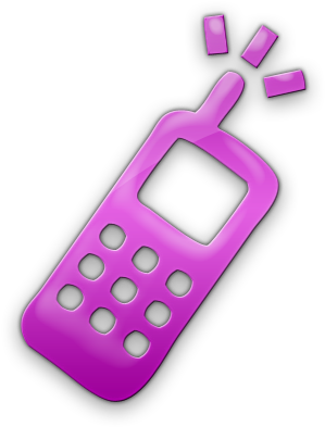 Pink Cell Phone Clipart - Green Cell Phone Icon Png (420x420), Png Download