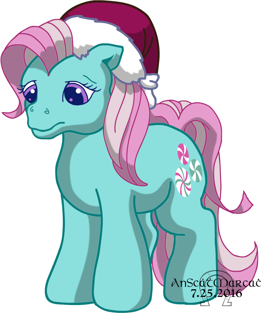 Anscathmarcach, G3, Hat, Minty, Sad, Safe, Santa Hat, - Sad Minty (976x1080), Png Download