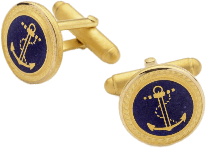 Download Anchor & Rope Cufflinks Anchor Cufflink Rope PNG Image with