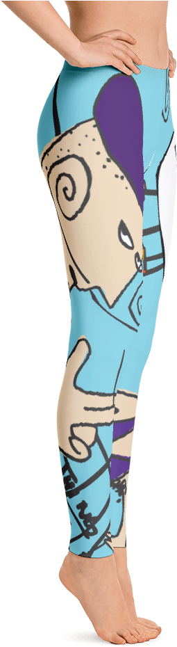 All Over Leggings Butimletired Scene Right Barefoot (1000x1000), Png Download
