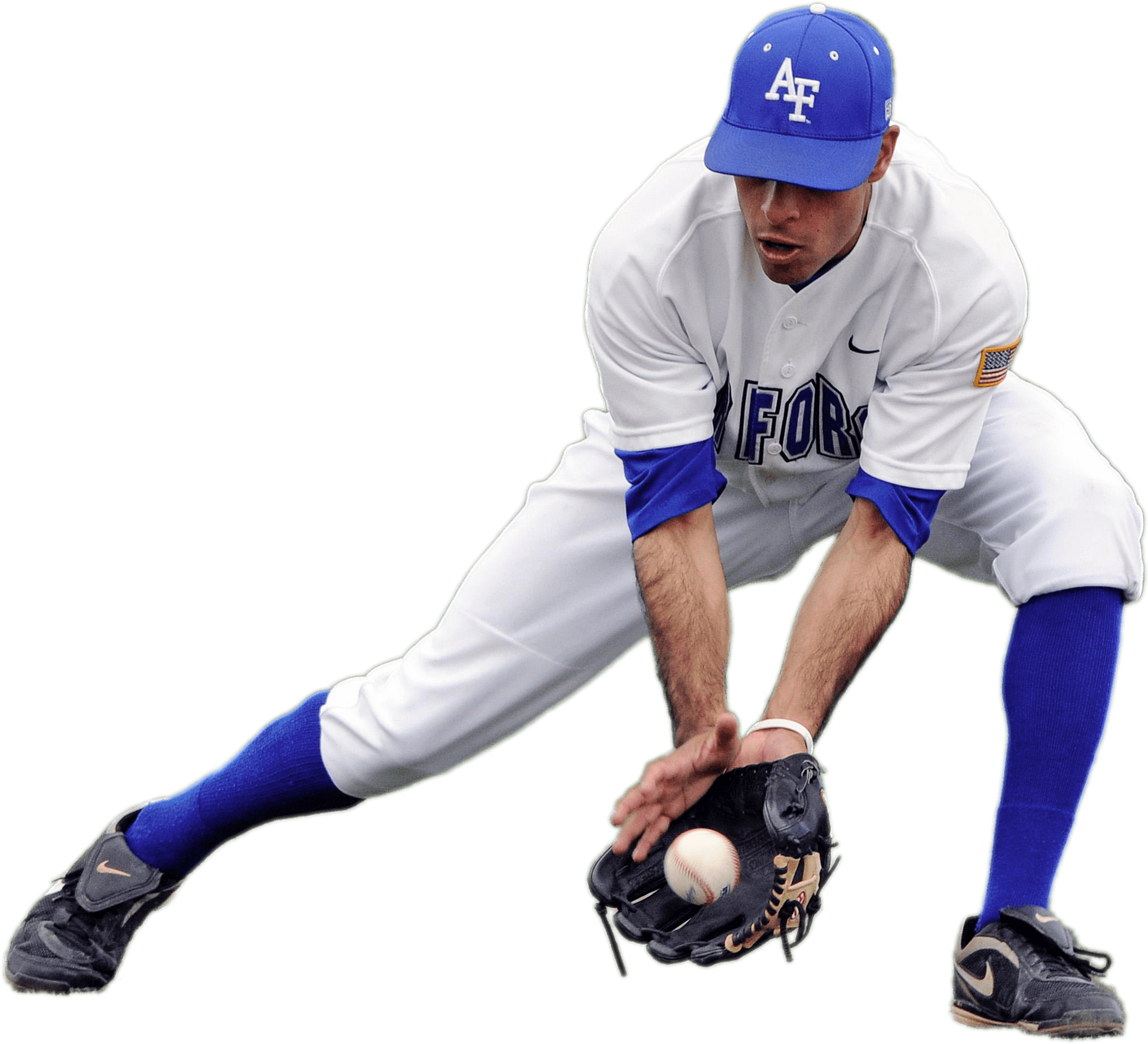 Download Baseball Player Catching Low Ball Baseball Player Png PNG