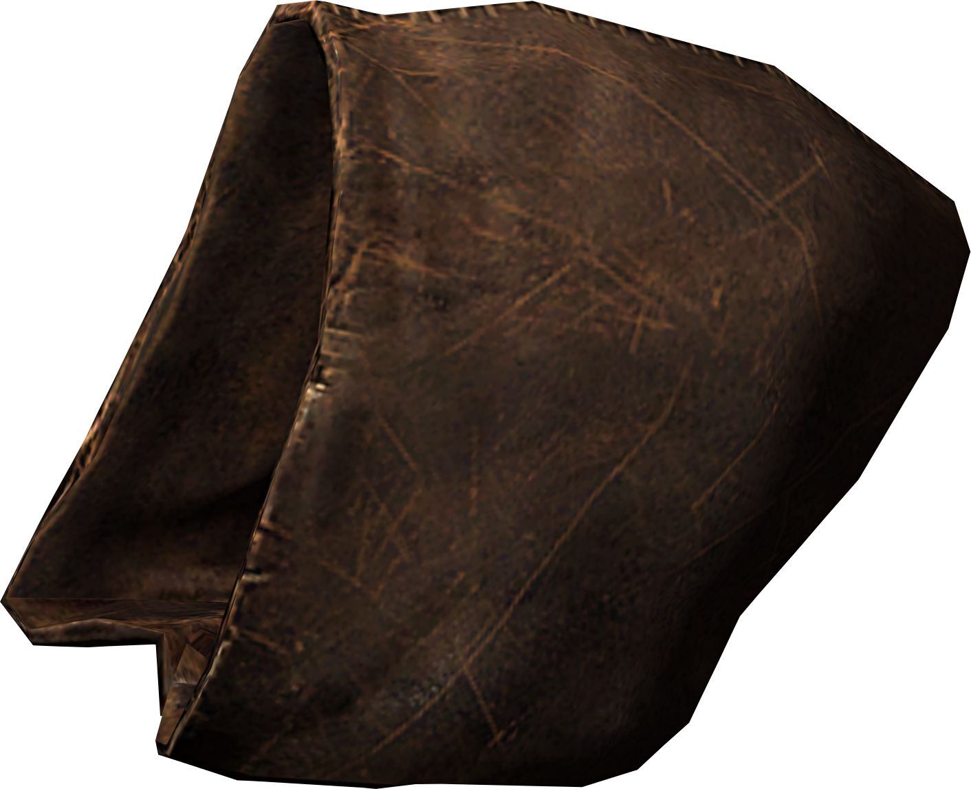 Leather Hood - Skyrim Hood (1412x1147), Png Download