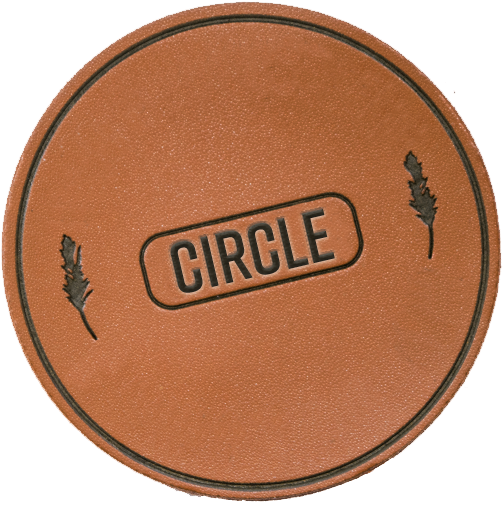 Please Select - Brown Circle Leather Patch (530x530), Png Download