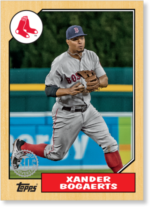 Xander Bogaerts 2017 Topps Baseball Series 1 1987 Topps - Xander Bogaerts 7 10 Baseball Card 2017 Topps 1987 (500x500), Png Download