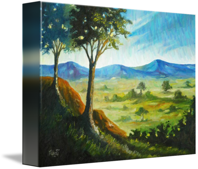Blue Hills By Anthony Mwangi Svg Free Library - Library (650x555), Png Download