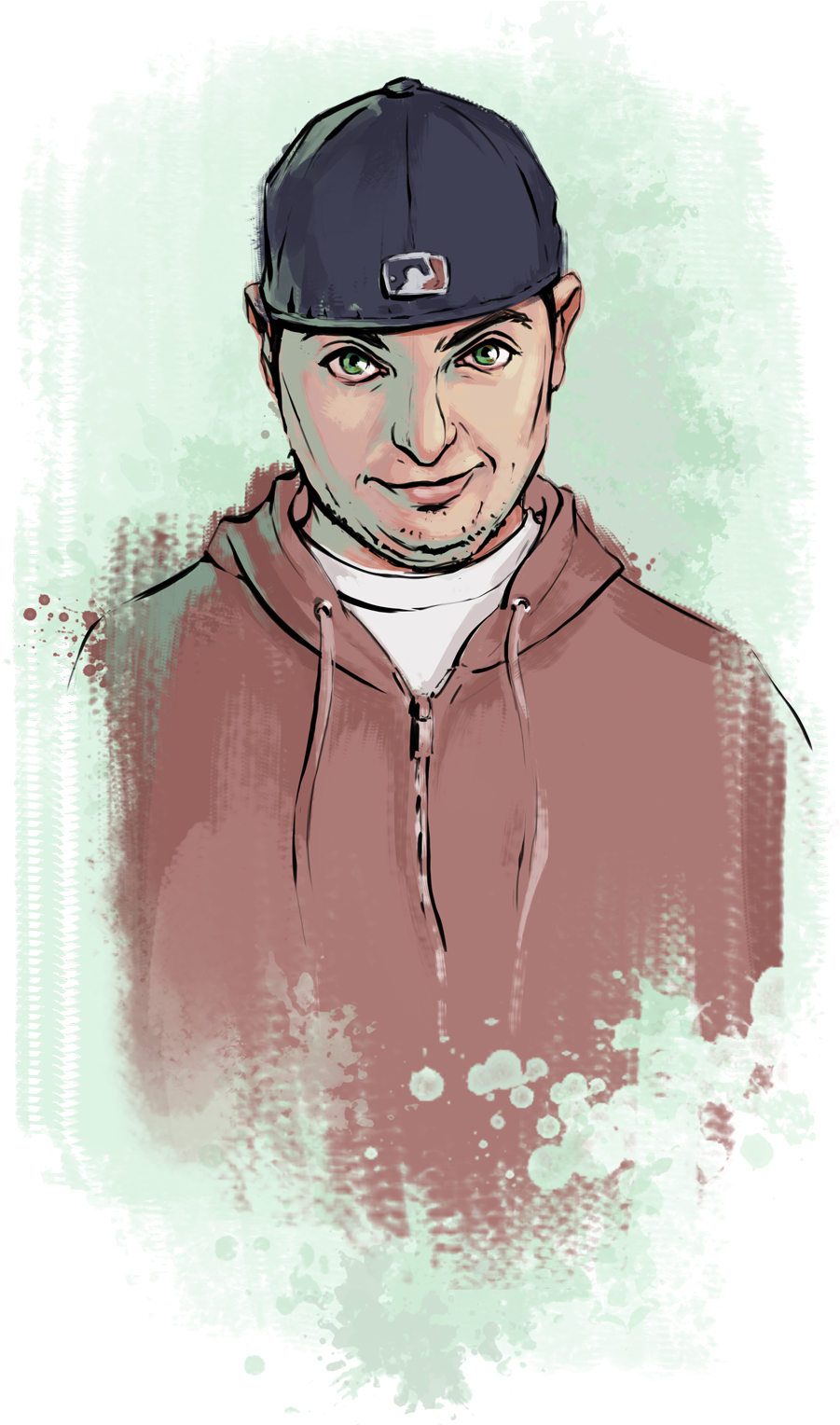 Michael Portrait 900 - Illustration (900x1761), Png Download
