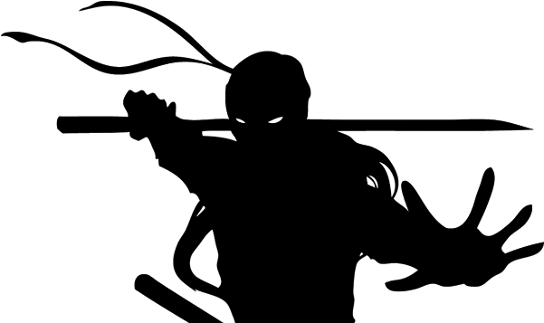 Ninja Download Png - Ninja Black And White (630x356), Png Download