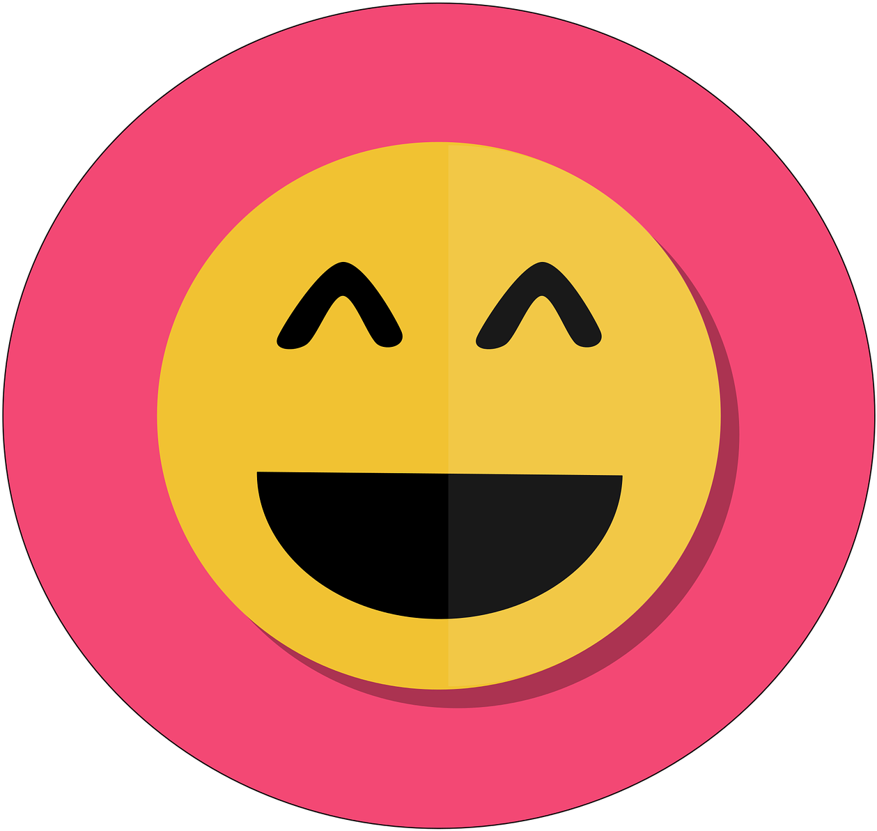 Happy Emoji Joy 3d Icon Funny Pink Free Ve - Happy Icon Png (362x340), Png Download