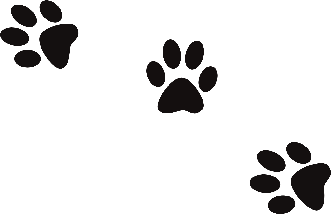 Dog Footprint Clip Art - Dog Prints Png (1980x1440), Png Download