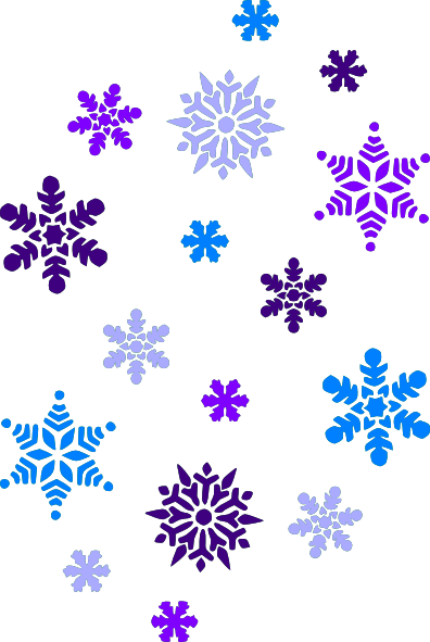 Christmas Clipart Snowflake - Falling Snowflake Clipart (396x591), Png Download