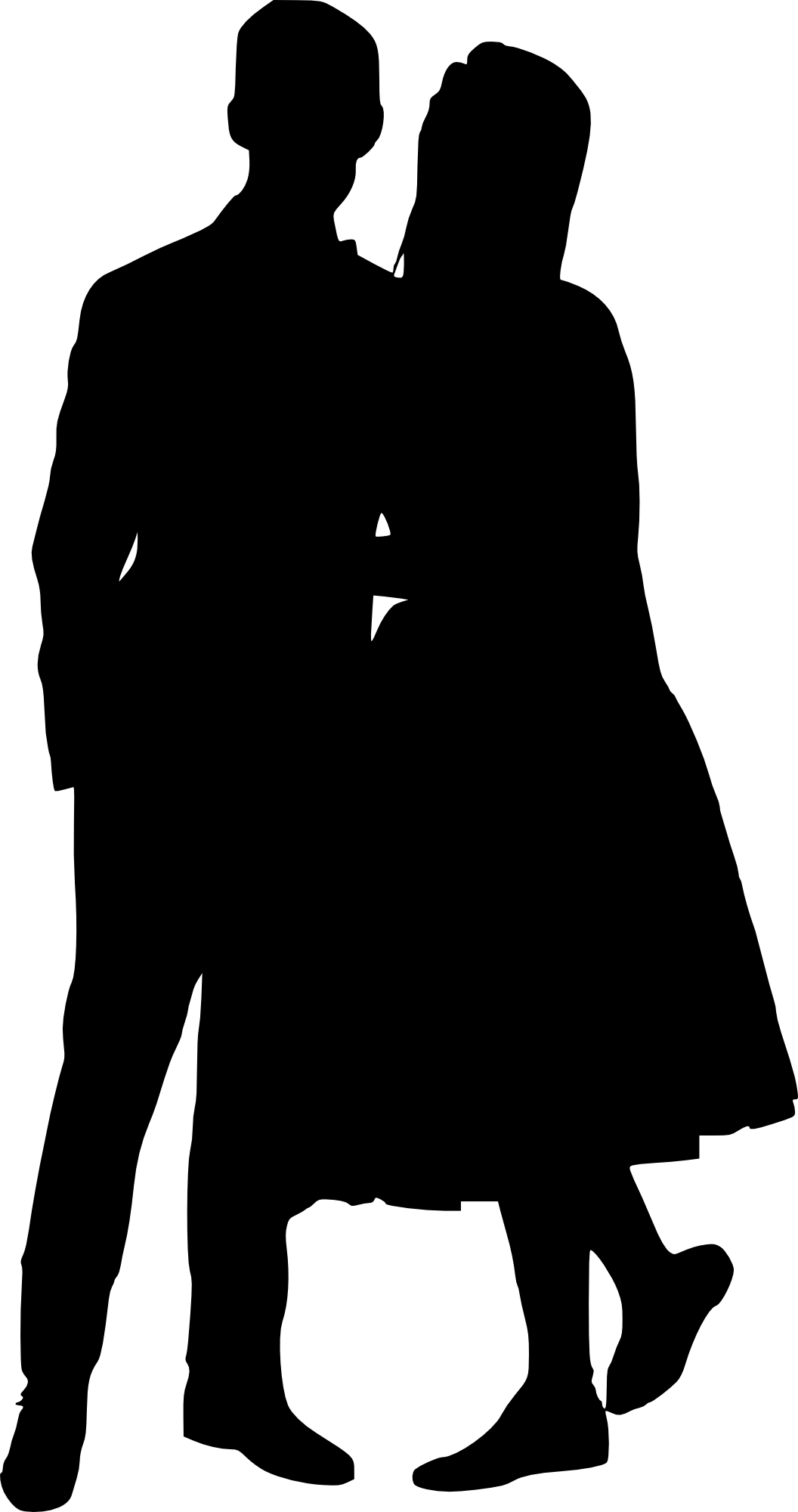 Free Download - Silhouette Of A Couple Png (1056x2000), Png Download