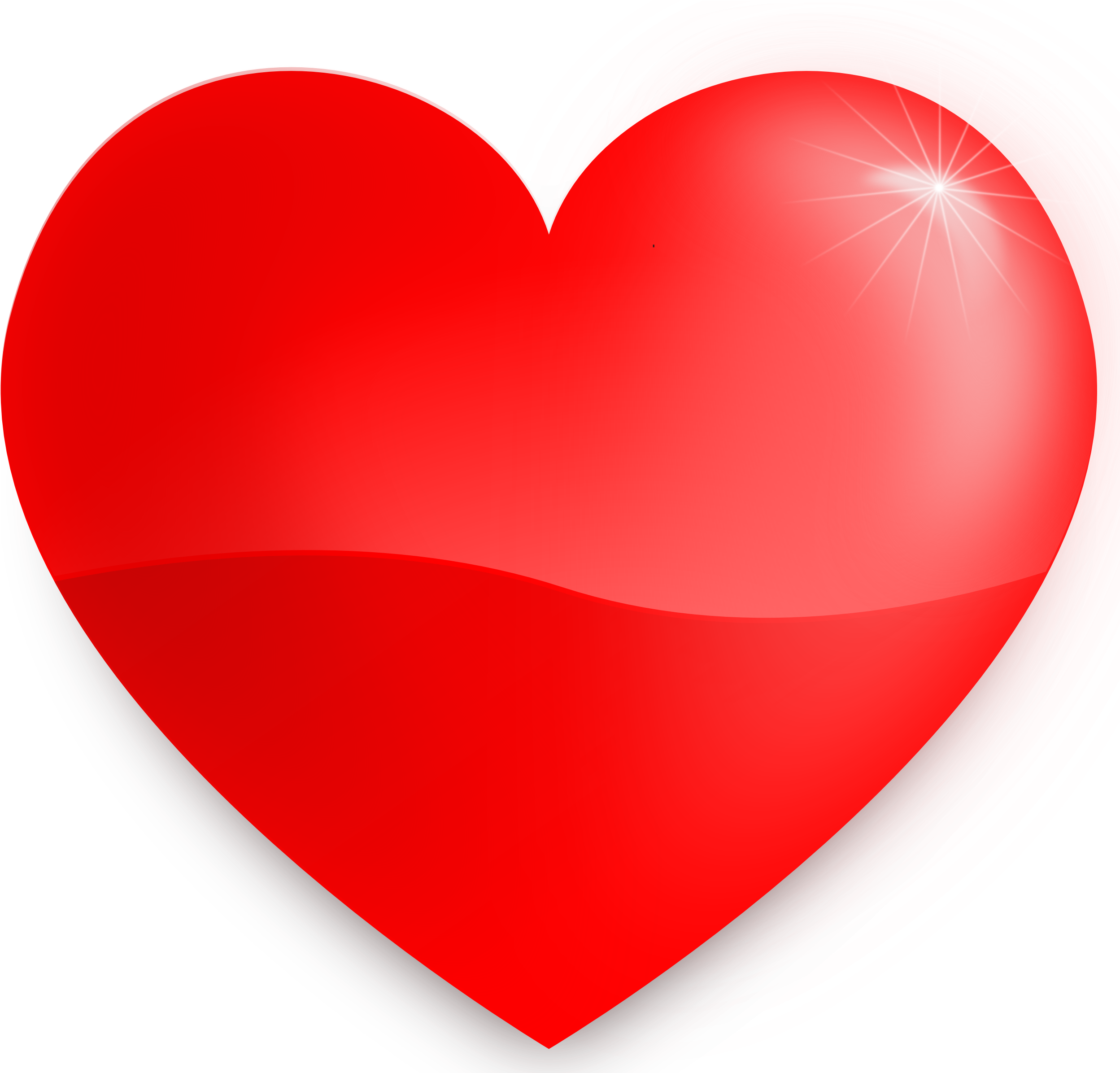 Glossy Heart (2555x2391), Png Download