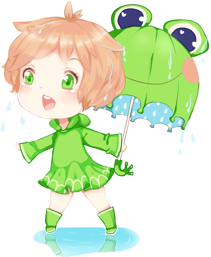 Raindrop Drip Drop By Puffsh - Cartoon (751x1004), Png Download