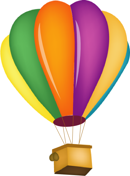 Hot Air Balloon Clip Art - Air Balloon Vector Png (438x592), Png Download