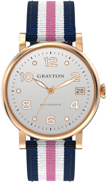 Share To A Friend - Grayton Women’s Rose Gold Automatic Watch With White (500x750), Png Download