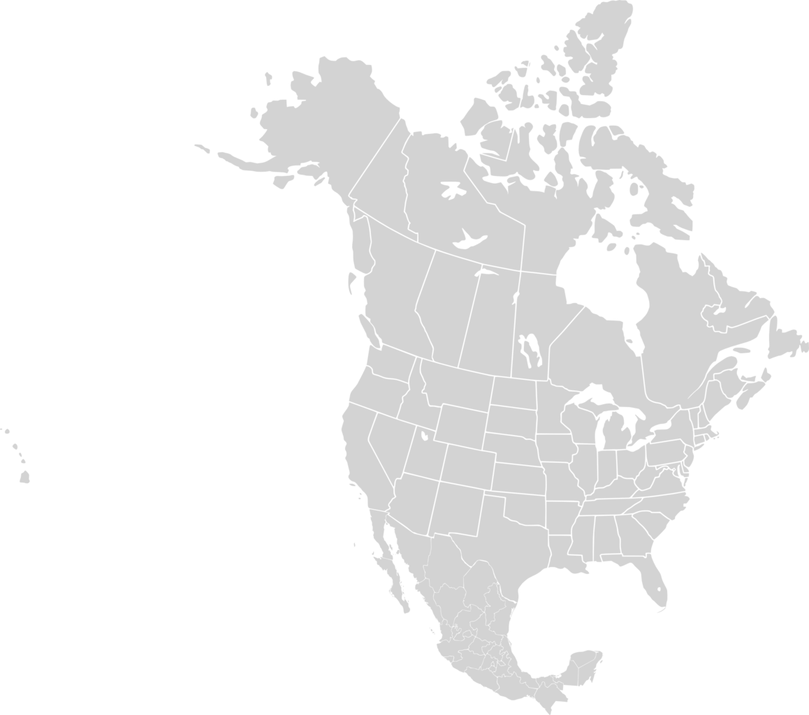 North America Blank Range Map - Saint Elias Mountains Map (1158x1024), Png Download