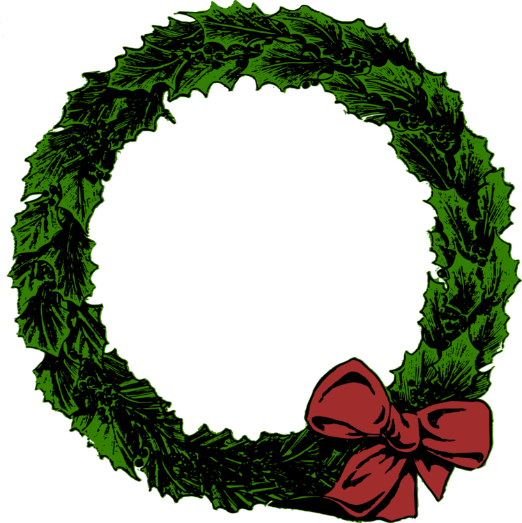 Christmas Wreaths Christmas Day Clip Art Christmas - Christmas Wreath Clipart (749x750), Png Download