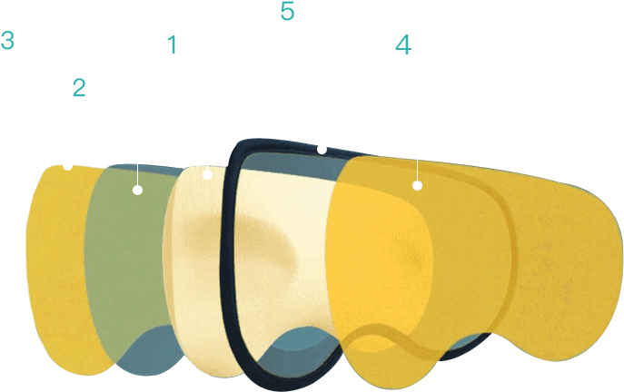 Sleep Mask 5-tier 3d Design - Blindfold (719x456), Png Download