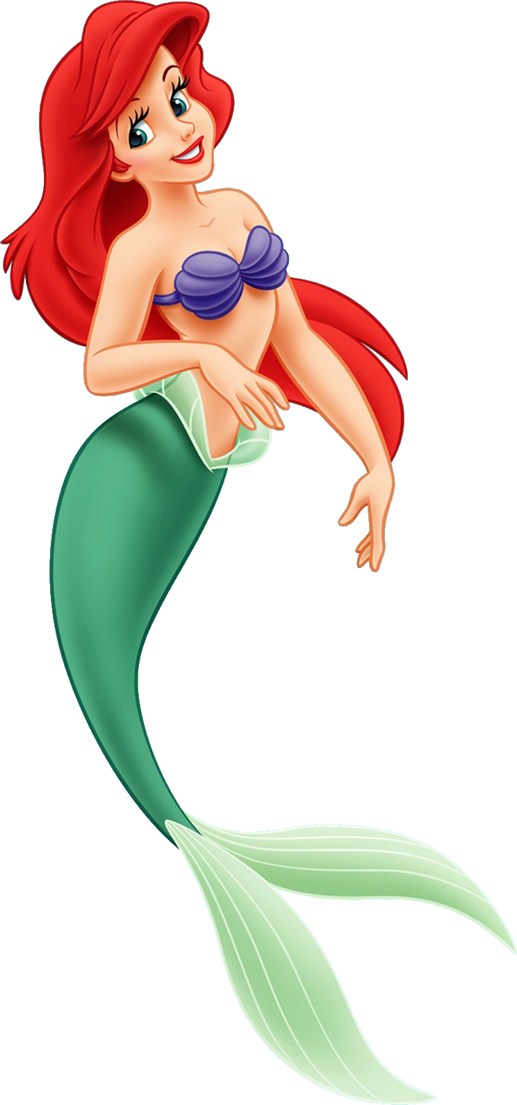 New Ariel Mermaid - Disney Princess (lifesize Stand Up) (744x1591), Png Download