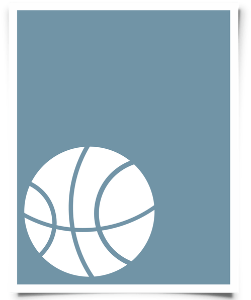 Free Printable Basketball Nursery Art In Navy - Art (600x600), Png Download
