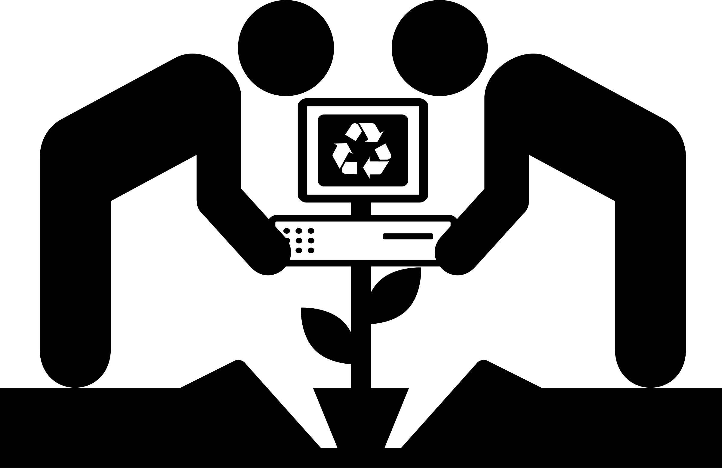 Community Technology Center Clip Black And White Stock - Garden Icon Png (2400x1556), Png Download