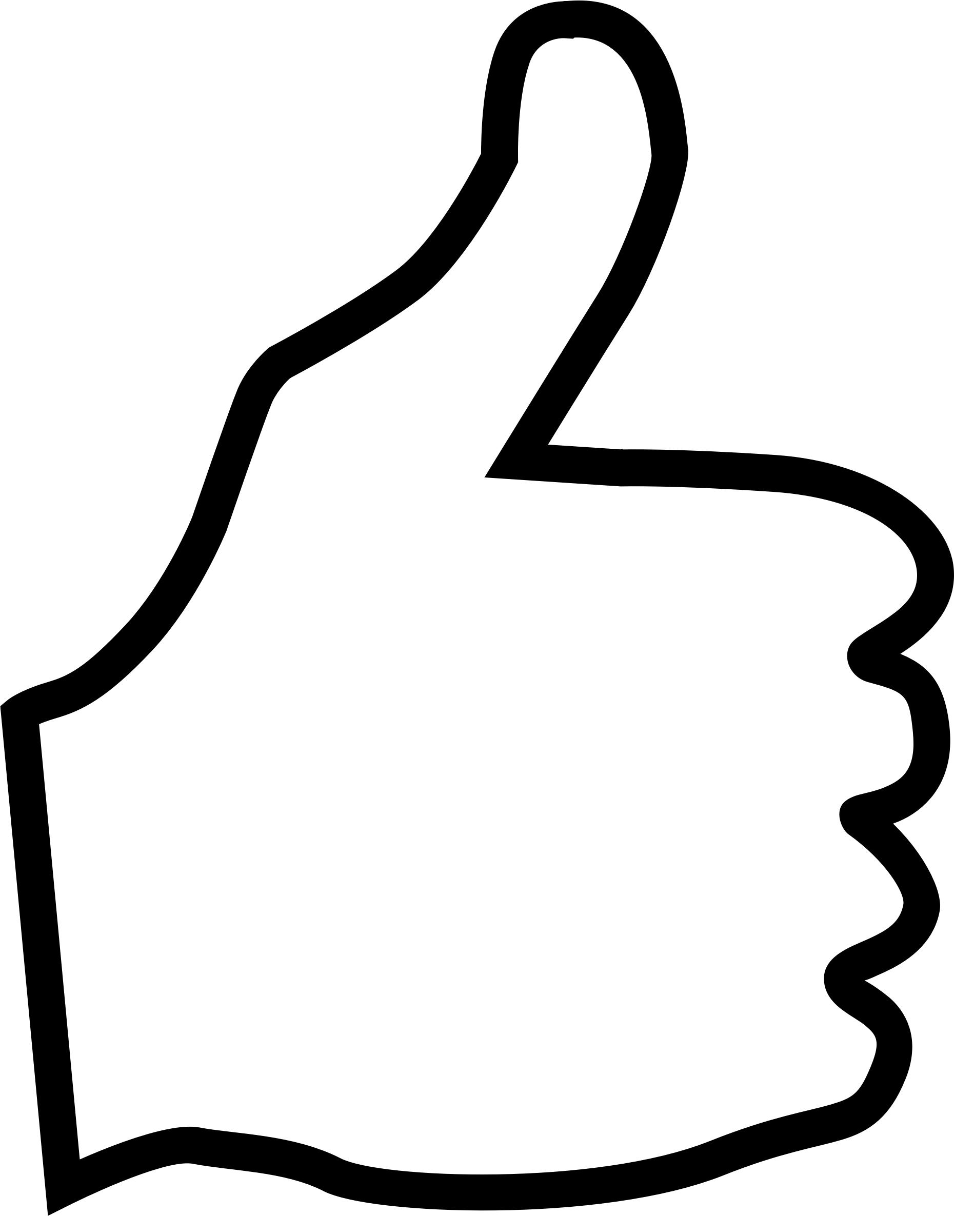 Thumbs Up - Thumb Clipart (1860x2371), Png Download