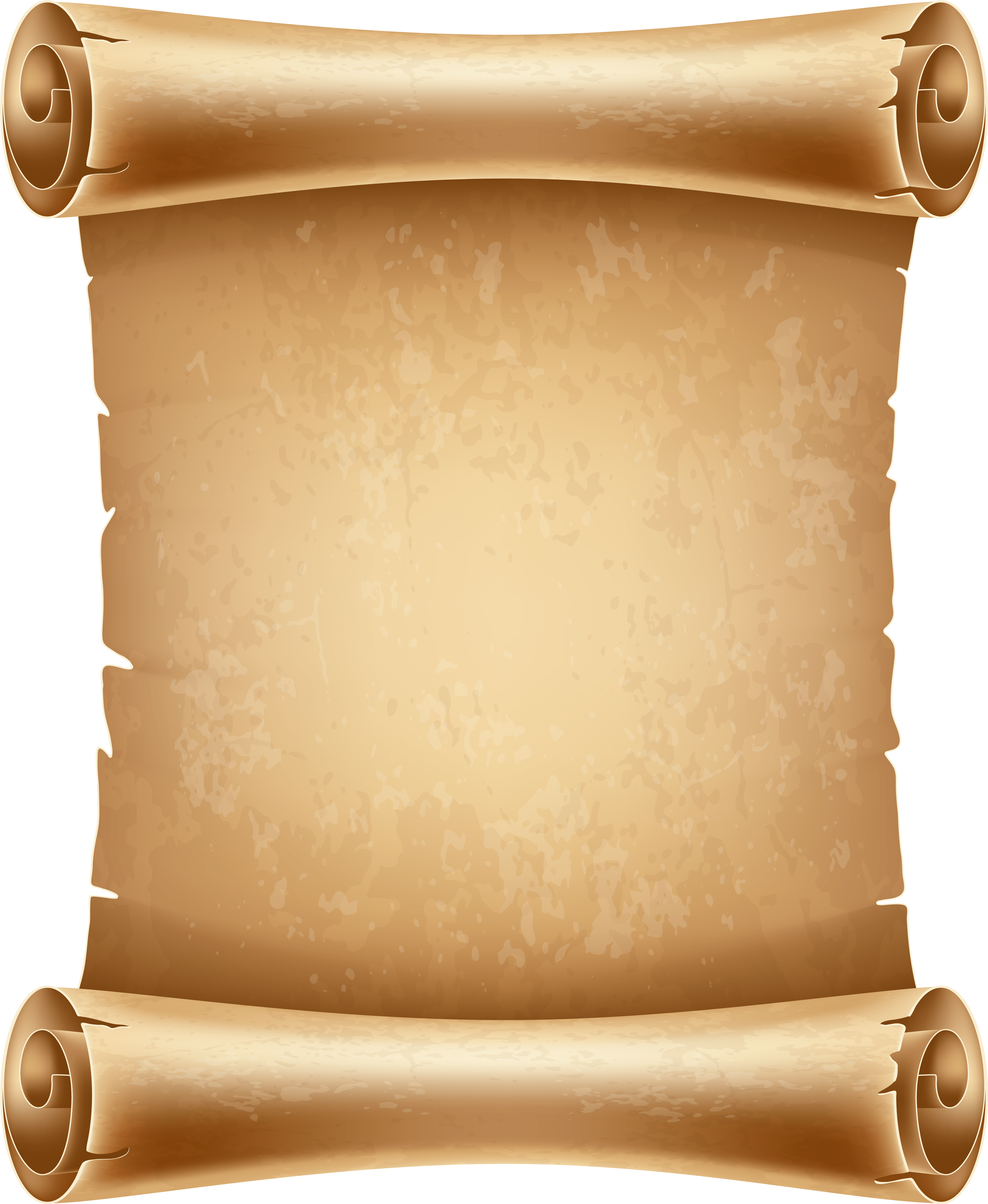 Old Scrolled Paper Png Clipart Image - Old Scroll Paper Png (511x600), Png Download