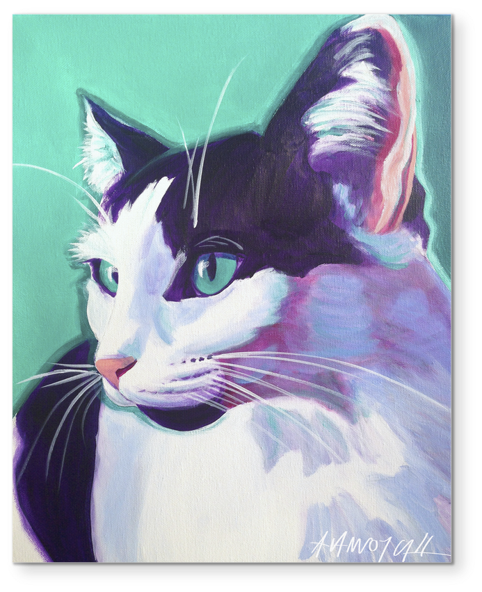 Premium Cat Art Collection - East Urban Home 'cat Kitty' Framed Painting Print (1024x1024), Png Download