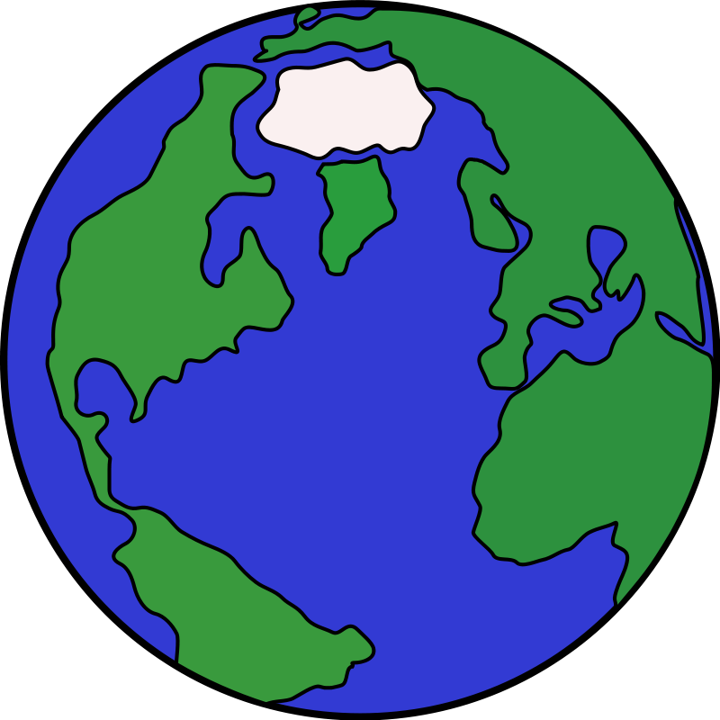 Global Art Editing - Cartoon Globe (600x600), Png Download