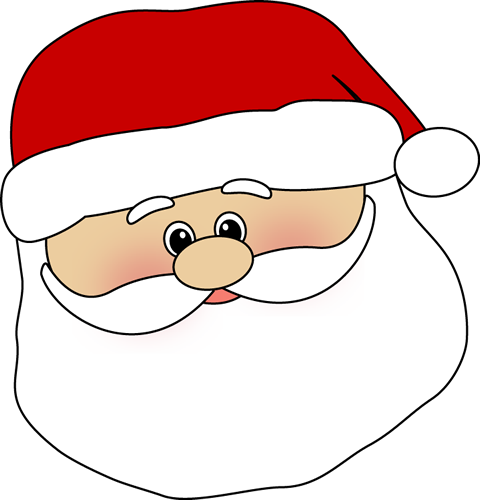 Cute Santa Face - Santa Face (480x500), Png Download